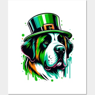 St Bernard's Vibrant Celebration on St Patrick's Day Posters and Art